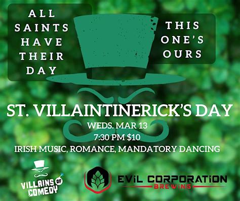 St. Villaintinericks Day, Evil Corporation Brewing, 20 Avenue Southeast ...