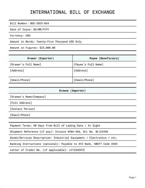 6 Must-Have International Bill of Exchange Templates (FREE!)