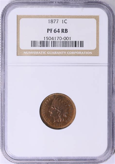 1877 Indian Cent NGC Proof-64 RB (Item 1850445) | GreatCollections Coin ...