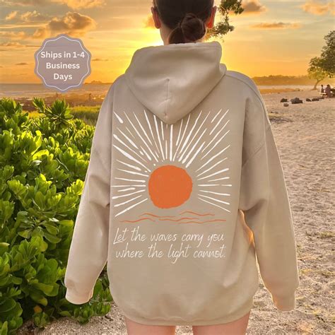 Sunset Hoodie Ocean Inspired Style Ocean Beach Hoodie Coconut Girl ...