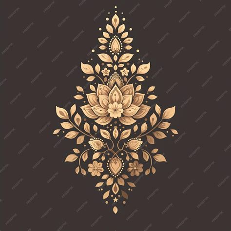 Indian henna designs with traditional motifs | Premium AI-generated vector