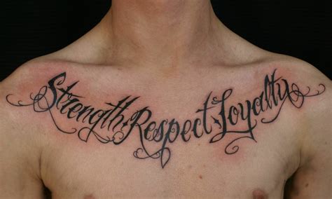 101 Amazing Chest Word Tattoo Ideas That Will Blow Your Mind! | Outsons ...