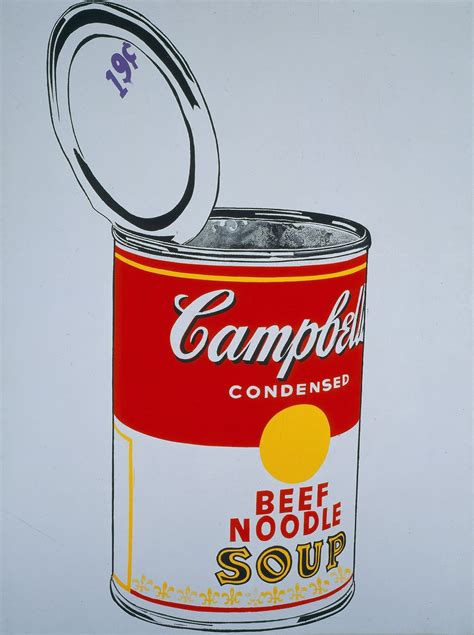 Andy Warhol - Big Campbell's Soup Can, 19¢(Beef Noodle), 1962, acrylic ...