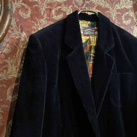 navy corduroy jacket | 古着屋Lilyberry