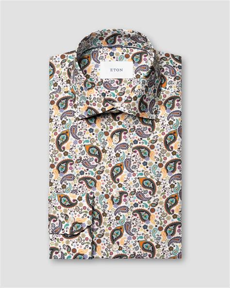 Paisley Poplin Shirt - Eton