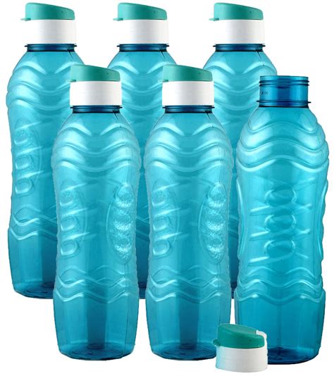Kuber Industries Plastic 6 Pieces Fridge Water Bottle Set with Flip Cap ...