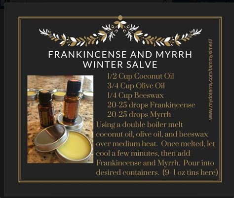 doTerra Frankincense & Myrrh Winter Salve | Winter salve, Salve recipes, Myrrh uses