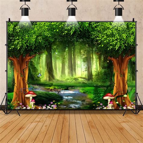 ZARROUEA 7x5ft Fairy Tale Enchanted Forest Children's birthday party ...
