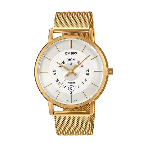 Casio Men Stainless Steel Analog White Dial Watch-Mtp-B135Mg-7Avdf ...