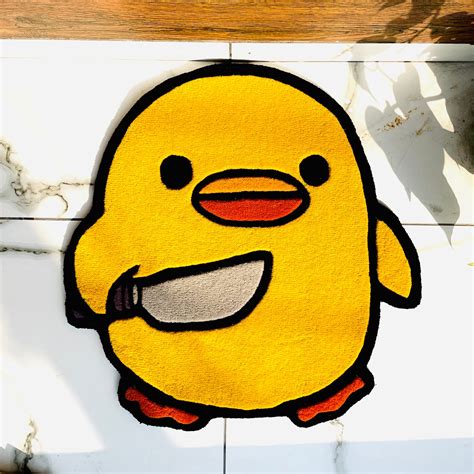 Duck You! Duck/Chick With a Knife Hand-Tufted Rug – Carpet Diem