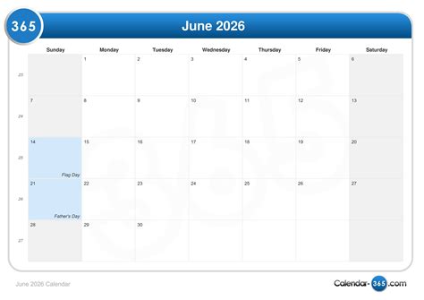 June 2026 Calendar