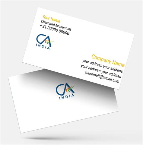 Customizable CA Business Card Image Templates