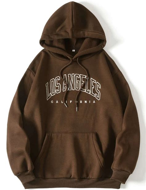 Los Angeles Brown Hoodie - Classic Style With White Lettering - Etsy ...