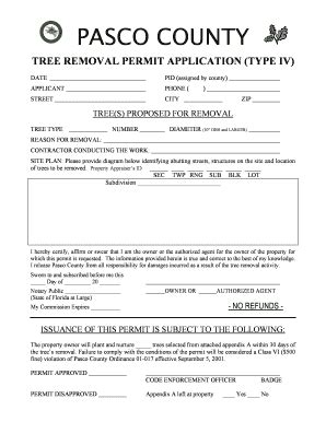 Pasco County Tree Removal Permit Application - Fairway-springs.com ...