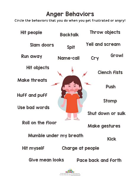 Anger Management Worksheets Printable And Google Slides Versions Included