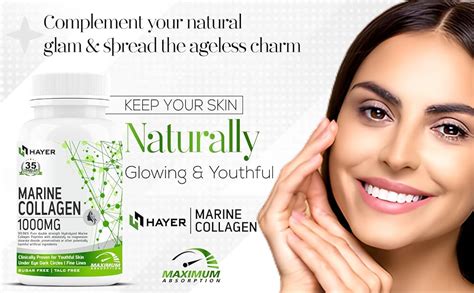 HAYER Marine Collagen Supplements For Women (Peptides) With Vitamin C ...