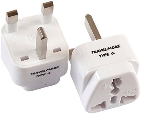 UK - Type G (2 Pack) : 2 Pack UK Travel Adapter For TYPE G Plug - Works ...