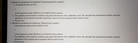 [Solved] 1. Calculate the molar mass of CoCl2 6H2O. 2 . What mass (in g ...