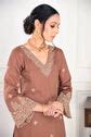 Deviya Singh Choudhary in Walnut Brown Chanderi Silk Suit Set ...