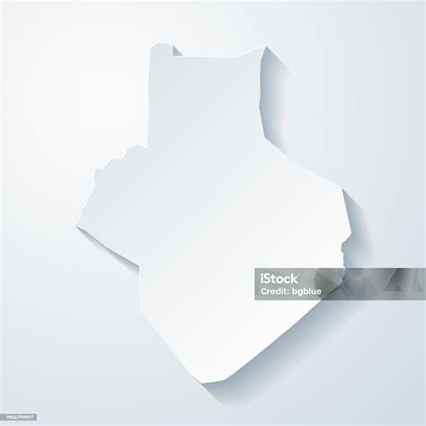 Casey County Kentucky Map With Paper Cut Effect On Blank Background ...