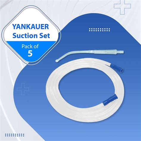 OTICA Yankauer Suction Set (pack of 5)Sterile - EO 2.5M Long Suction ...
