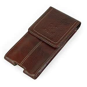 Goatter Unisex Leather Flip Case for Mobile, iPhone 14 Cherry Brown ...