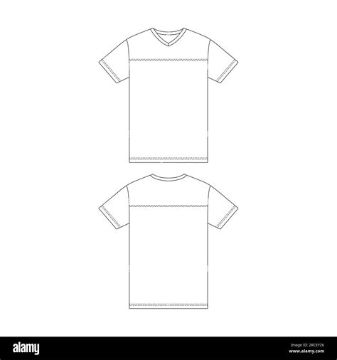 Template football jersey vector illustration flat sketch design outline Stock Vector Image & Art ...