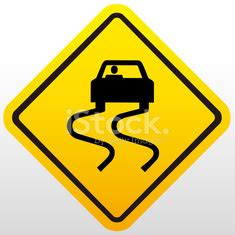 Image result for Slippery Pavement Sign