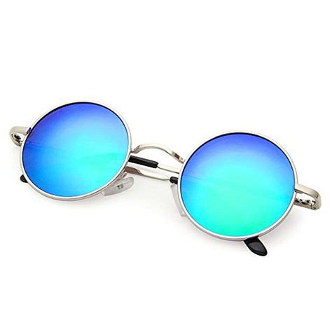 Buy CREEK Unisex Adult Round Sunglasses (Assorted Frame, Assorted Lens ...