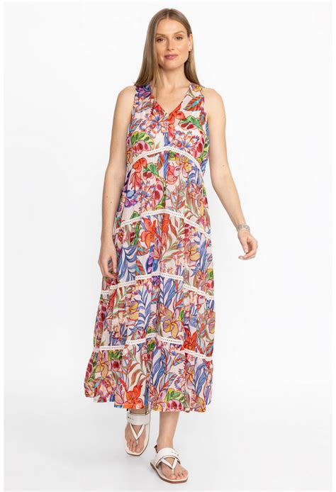 Buy CHEVRON TIERED TANK DRESS | Johnny Was