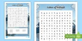 Lakes of Ireland Flashcards-Irish (teacher made) - Twinkl