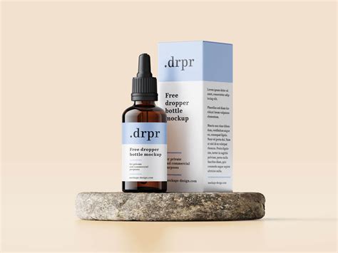 Dropper Bottle Mockup | Free PSD Templates