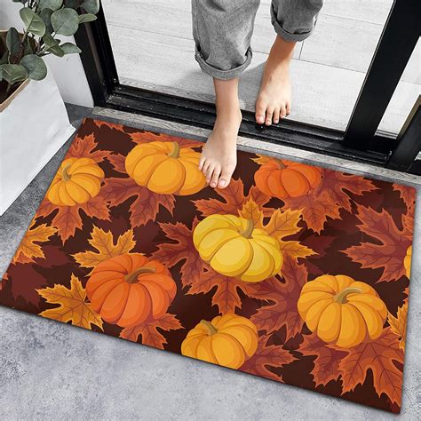 Amazon.com: Fall Welcome Mat Thanksgiving Pumpkin Indoor Doormat,Autumn ...