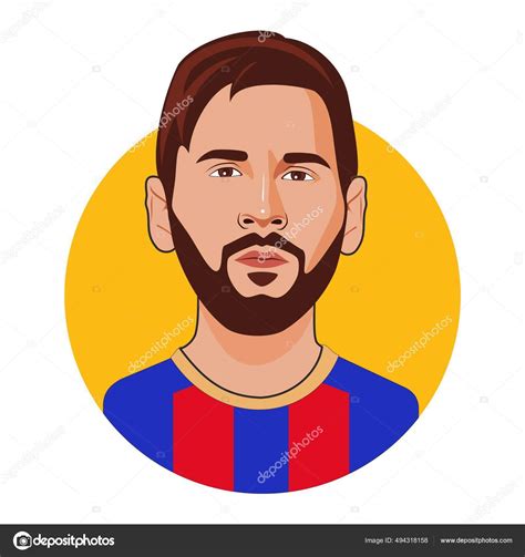 Lionel Messi Barcelona Football Player Stock Vector Image by ©kimman #494318158