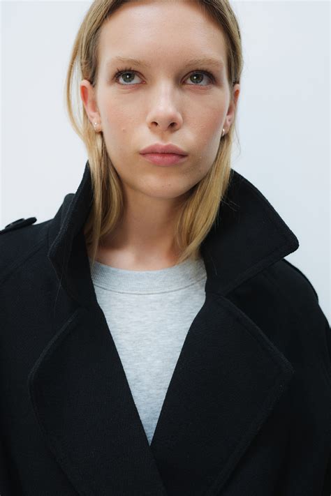 - Short felted pea coat - Black - Ladies | H&M US