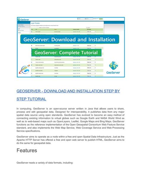 Image result for GeoServer Tutorial