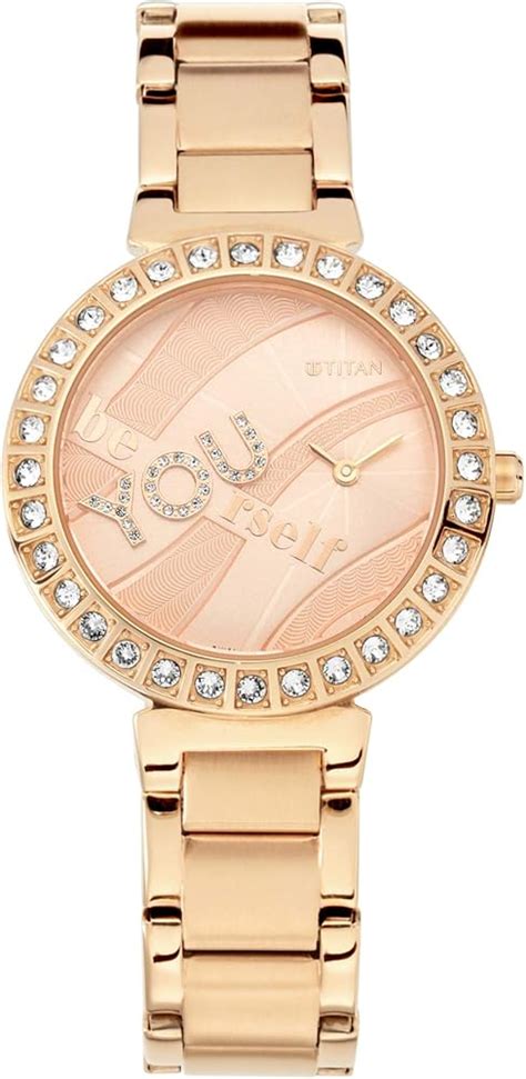 Titan Purple Self Expression Analog Rose Gold Dial Women's Watch ...