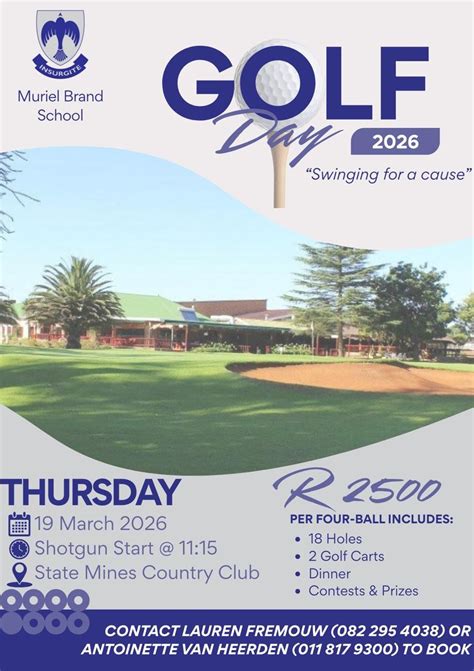 Muriel Brand School 2026 Golf Day, State Mines Country Club, Benoni, 19 ...