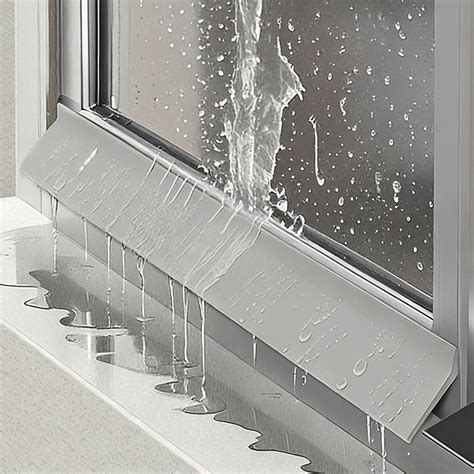 HASTHIP® 1M/39inch Window Sill Water Stopper Barrier -Silicone Door Gap ...