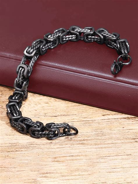 Bold Black Onyx Chain Bracelet For Men – Peora