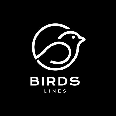 Canary bird line simple minimal modern logo design vector | Premium Vector