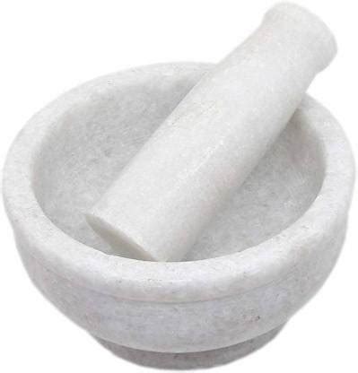 YES STYLE Makrana White Marble Kharal/Khalbatta/Mortar and Pestle/Imam ...