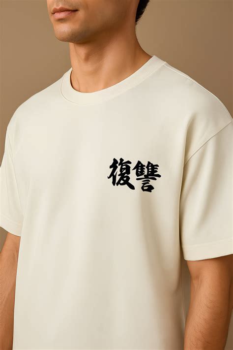 Sasuke Uchiha oversized t-shirt - Backprint, Revenge Kanji | FantasyFit