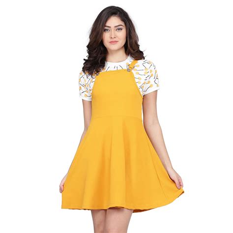 Buy Lymio Women's Polyester A-Line Midi Dress (P-Cherry-Dangri-Yellow-S ...