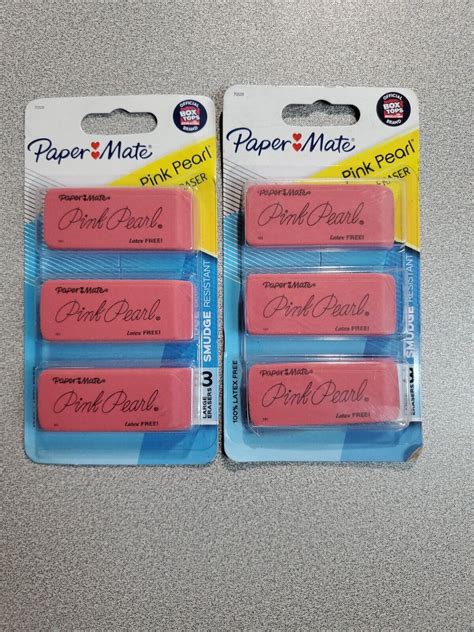Pink Pearl Erasers, Large, 2 Packs Of 3 Count - 6 Total Erasers! | eBay