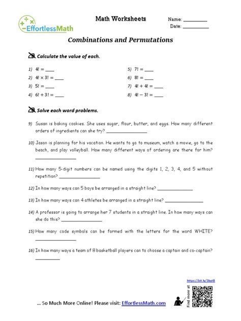 Image result for Math Problems with Combinations and Permutations
