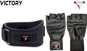 VICTORY Ultra Gym Belt ( L ) Size & Premium Gym Glove Fitness Accessory ...