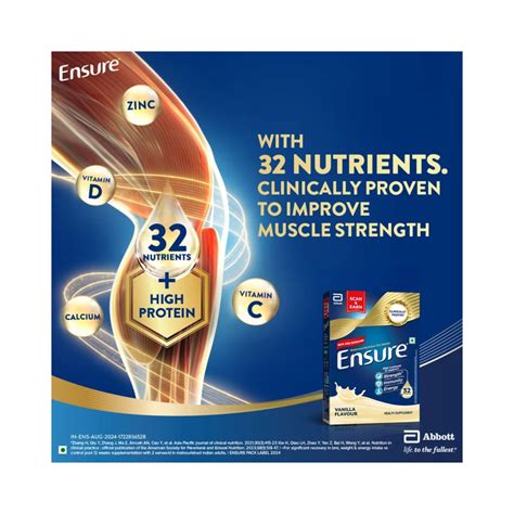 Ensure Complete Balanced Nutrition Vanilla Flavor 400g Refill Pack