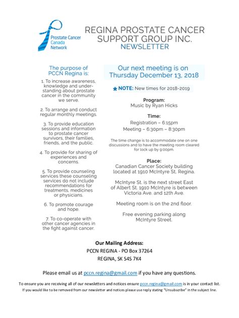 Fillable Online PCCN- REGINA PROSTATE CANCER ... Fax Email Print ...