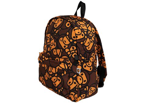 Bape Baby Milo Backpack Brown/Multicolor – Kicks Machine